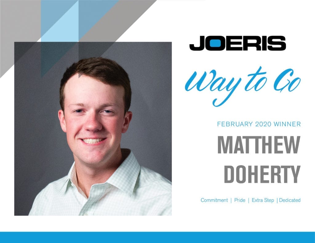 Matthew Doherty Joeris Way to Go February 2020