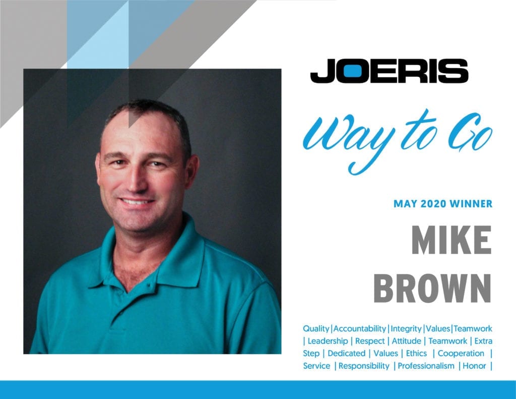 Mike Brown Joeris Way to Go May 2020