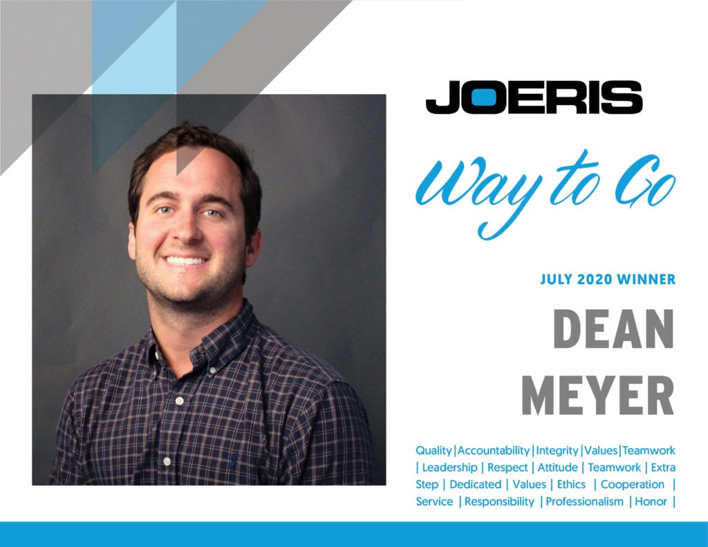 Dean Meyer Joeris Way to Go July 2020