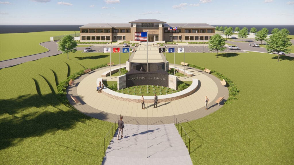 City of New Braunfels Police Headquarters and Veterans Memorial Exterior Rendering